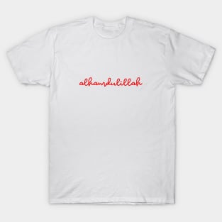 alhamdulillah - supreme red T-Shirt